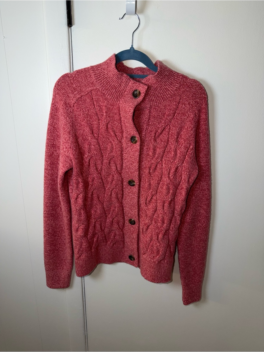 Talbots | Red Cable‑Knit Cardigan | Women’s Small | EUC